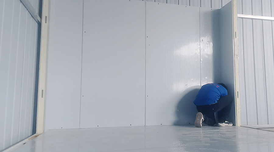 天畅农贸市场蔬菜冷库冷库板安装现场实拍 天畅农贸市场蔬菜冷库冷库板安装现场实拍